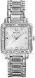 Square Stainless Steel Link Bracelet Diamond Mother Of Pearl Dial