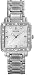 Square Stainless Steel Link Bracelet Diamond Mother Of Pearl Dial