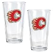 Calgary Flames NHL 2pc Pint Ale Glass Set - Primary Logo by Great American Products