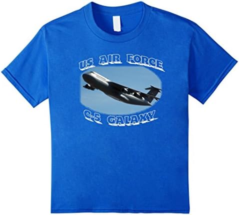 Kids USAF C-5 GALAXY T-SHIRT  8 Royal Blue