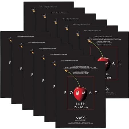 Classic Styles Mainstays Decor 6x8 Format Picture Frame, Set of 12