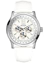 GUESS White Leather Strap Watch
