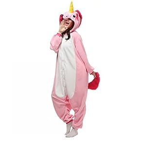UBeauty Unisex-adult Kigurumi Onesie Unicorn Pajamas (XL, Pink)