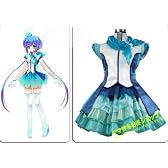 コスプレ衣装☆VOCALOID3☆初音ミク 予定新人☆ 公式服　蒼姫ラピス