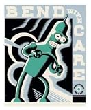 Eigenschaften Rocket USA / Futurama Bend With Care Blechschild mit Magneten