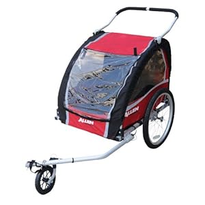 Allen Sports Premium Aluminum 2 Child Bicycle Trailer and Stroller