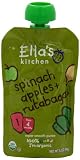 Ella’s Kitchen Organic Baby Food Spinach, Apple and Rutabaga, 3.5-Ounce Pouches (Pack of 7)