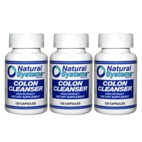 Natural Systems 3 PACK Colon Cleanser 3x120 capsules Natural Body Detox