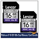 Kit Includes Platinum II 16 GB 100x SD/SDHC Flash Memory Card & Dual Memory ....