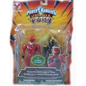 Power Rangers Jungle Fury Tiger Ranger and Evil Space Alien Action Figure Set by