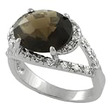 Sterling Silver Brown CZ Fashion Ring