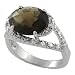 Sterling Silver Brown CZ Fashion Ring