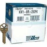 Ilco Kwikset KW1 Key Blanks - Box of 250, Brass