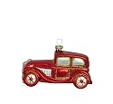 Barcana 4-Inch Shatterproof Red Luxury Car, Christmas Ornaments, Set of 3