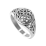 Sterling Silver 11mm Round Front Celtic Knot Polished Finish 3mm Band Ring Size 5, 6, 7, 8, 9, 10