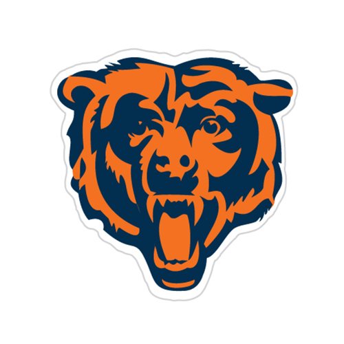 Chicago Bears 12-inch Die Cut Window Film