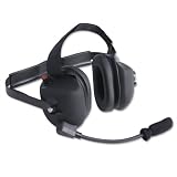 H43 Black Rubber Coated Racing Radios Electronics 2 Way Headset NASCAR Crew Chief BTH