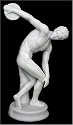 DISCOBOLOS Discus Thrower Classical Greek Roman Fine Art Male Nude Sculpture Statue