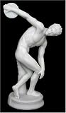 DISCOBOLOS Discus Thrower Classical Greek Roman Fine Art Male Nude Sculpture Statue