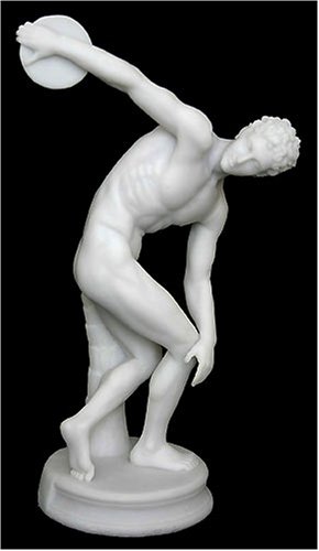 DISCOBOLOS Discus Thrower Classical Greek Roman Fine Art Male Nude Sculpture Statue