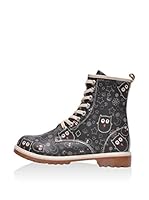 Dogo Botas de cordones Owl Lover (Negro)