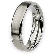 Beveled Edge Brushed and Polished Titanium Ring (6.0 mm) - Sizes 8-12