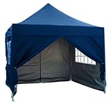 from Quictent Quictent 3x3 Meter Navy Blue Pop Up Gazebo Canopy Silver-coated Waterproof With Sidewalls and Bag Model ML-YS-CT1203-S-NAVYBLUE