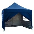 Quictent 3x3 Meter Navy Blue Pop Up Gazebo Canopy Silver-coated Waterproof With Sidewalls and Bag