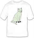 T-shirt with tonkinese, cat, white, pet, animal