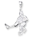 Sterling Silver Hockey Player Charm with 20 inch Sterling Silver Chain