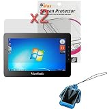 GTMax 2 Pack Clear Crystal LCD Screen Protector Film Guard Universal LCD Mobile Screen Cleaner Strap for VIEWSONIC ViewPad 10Pro 101-Inch Tablet on sale