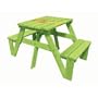 Lohasrus Kids Patio Picnic Table MM20311-Passed Safety Standards ASTM F963-07, Dual Non-toxic Painted Fir, for ages 2 to 6, 1 seated each side, plus Free Drawing Book