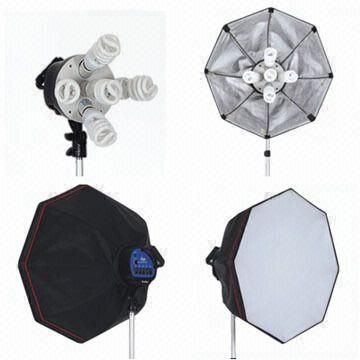 ePhoto 2000 Watt Digital Video Continuous Softbox Lighting Kit Set with Carrying Case - 2 light head(5 light in each unit) 2 Light stands, 2 Softboxes, 10 Photo Bulbs ePhoto VL9058