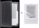 Deluxe Slim Leather Like Folio Carrying case With Extra Protective Inner Lining For The Amazon Kindle 2 Wireless Reading Device (6" Display, Global Wireless, Latest Generation) + Bonus Screen Protector