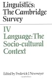 Language: The Socio-Cultural Context (0521375835) by Newmeyer, Frederick J.
