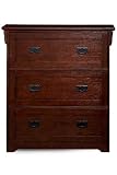 Craftsman Lateral File Three-drawer Macintosh Oak