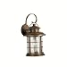Kichler Lighting Kichler 9762RST Rustic 1-Light Outdoor Wall Lantern, Rustic Finish over Solid Brass with Clear Beveled Glass Panels