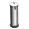 Axxentia Bad 282451 Watte-Pad-Box mit Deckel, Edelstahl, 24 cm hoch