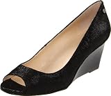 Calvin Klein Women’s Shelley Mini Square Print Wedge Pump,Black,8.5 M US