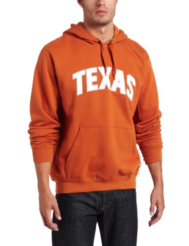 NCAA Men's Texas Longhorns Gameday Battle Long Sleeve Hooded Fleece Pullover (New Texas Orange, Medium)