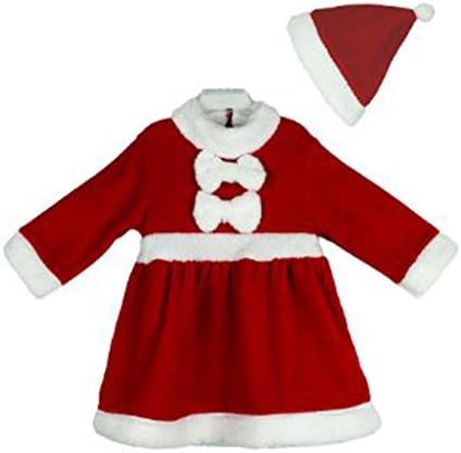 Smart International Baby Girl Santa Costume Red Dress + Hat 2-pc Set Red 80
