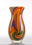 Glass Swirls Vase Fabulous 100% Handblown Art X987 (B5-2)