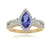 Tanzanite Ring W/ Diamond 10K Gold Marquise Cut Band