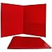 JAM Paper Heavy Duty Plastic 2-Pocket Folder - Red - Sold Individually