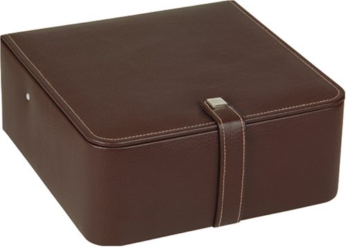 Dulwich Brown Leather Watch & Cufflink Box
