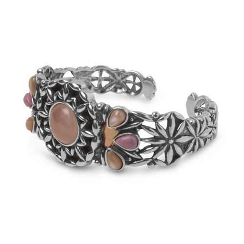 Perfect in Pink Sterling and Copper Cuff Bracelet
