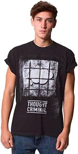 ALLRIOT Men's Thought Criminal George Orwell Inspired Political T-shirt black XXL