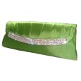 New Diamante Encrusted Satin Evening bag Clutch Purse Wedding'