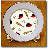 Cute Baseball Print - 8 Inch Porcelain Plate
