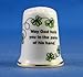 Porcelain China Collectable Thimble - Irish Sayings -- May God Hold You in the Palm of his Hand - Free Gift Box